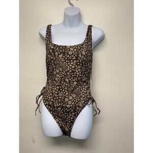 Flirtt Gottex Women's M Bella Flora Scoop Neck One Piece Swimsuit - Multi Brown